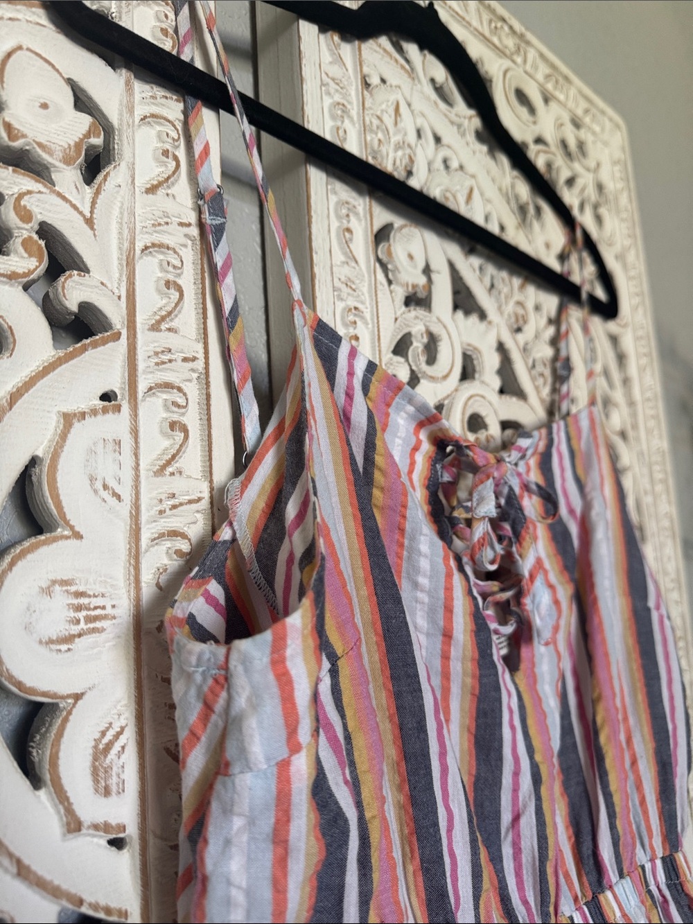 Roxy Multicolor Striped Spaghetti-Strap Romper - Picture 11 of 15